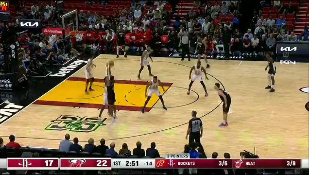 【2023年02月11日】NBA常规赛：火箭vs热火第1节英文原声回放