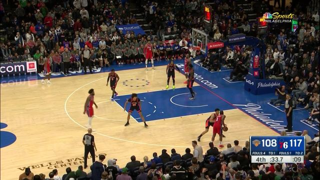 【2023年02月11日 尼克斯vs76人集锦】最后时刻奠定胜局 登帝联手马克西最后时刻轰出7-0小高潮一锤定音