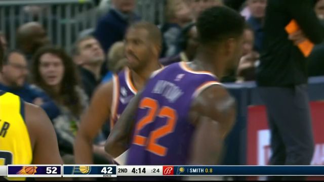 【2023年02月11日 太阳vs步行者集锦】该我上场表演了！保罗内线强攻豪取6分无人能阻