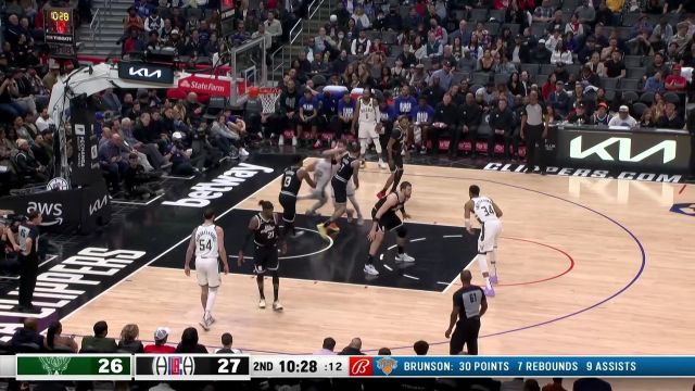 【2023年02月11日 雄鹿vs快船集锦】你永远可以相信投手 阿伦张弓搭箭完成关键三分