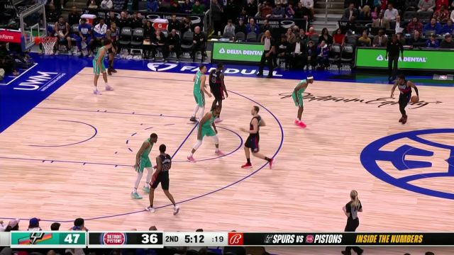 【2023年02月11日】NBA常规赛：马刺vs活塞第2节 英文解说回放