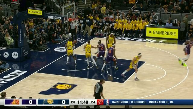 【2023年02月11日 太阳vs步行者集锦】开局先发威！布克三分线开镜瞄准正中靶心