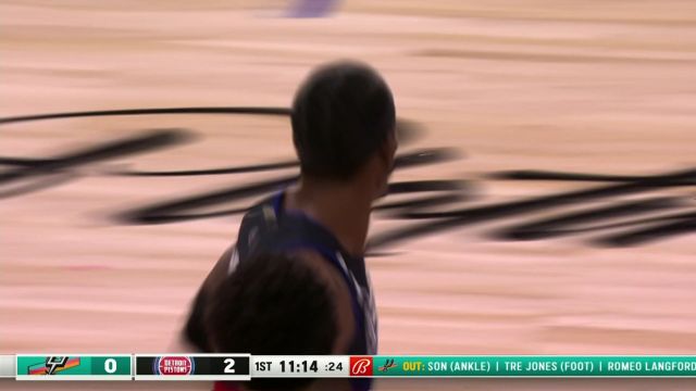 【2023年02月11日 马刺vs活塞集锦】一开场就起飞！ 杜伦空接暴扣拿下全场一血