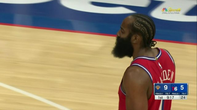 【2023年02月11日】NBA常规赛：尼克斯vs76人第1节英文原声回放