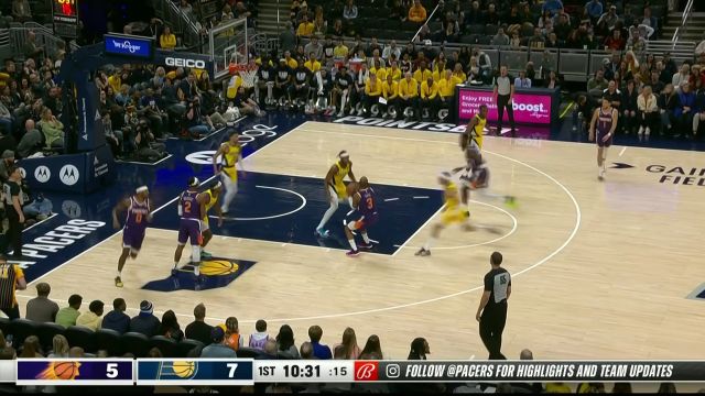 【2023年02月11日 太阳vs步行者集锦】艾顿怵头特纳两分不进 布克半路截杀反击暴扣