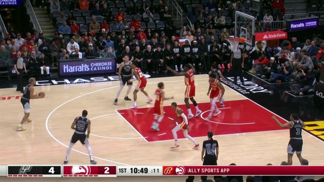 【2023年02月12日 马刺vs老鹰集锦】有三分的樱木花道！索汉原地暴扣+三分进攻无死角