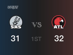 首节比分，马刺51-47领先老鹰，约翰逊16分