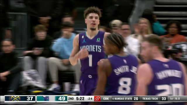 【2023年02月12日 掘金vs黄蜂集锦】这是我的热区！拉梅洛-鲍尔右侧45度撤步三分二连击