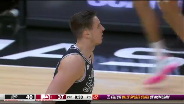 【2023年02月12日】NBA常规赛：马刺vs老鹰第2节英文原声回放