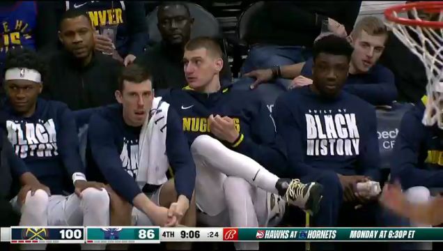 【2023年02月12日】NBA常规赛：掘金vs黄蜂第4节英文原声回放