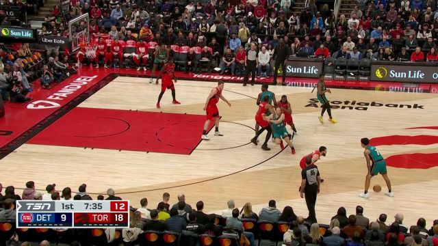 【2023年02月13日 活塞vs猛龙集锦】大白中锋真好用！珀尔特尔镇守篮下大帽扇飞海斯