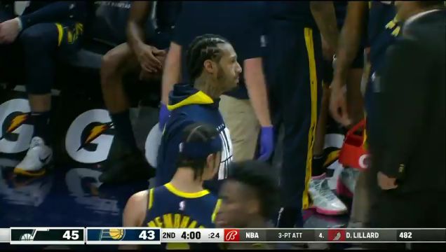 【2023年02月14日】爵士vs步行者第2节英文原声回放