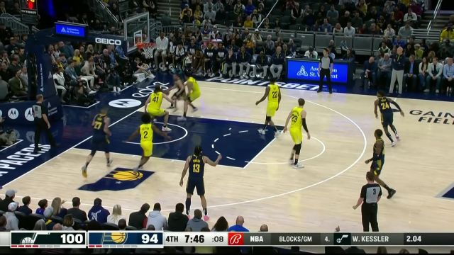 【2023年02月14日 爵士vs步行者集锦】背后变向过人有用吗？马瑟林大帽扇飞塞克斯顿专治各种花里胡哨