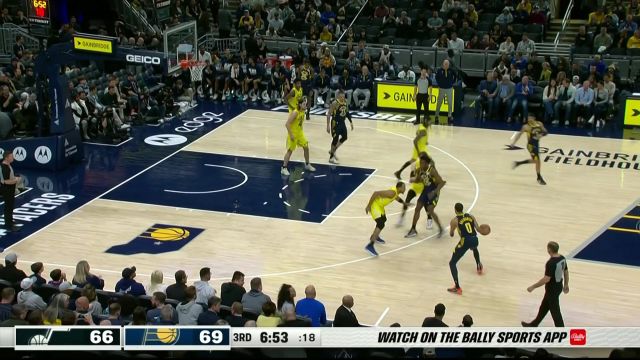 【2023年02月14日 爵士vs步行者集锦】联盟助攻王不是徒有虚名 哈利伯顿连续两次喂饼泰斯