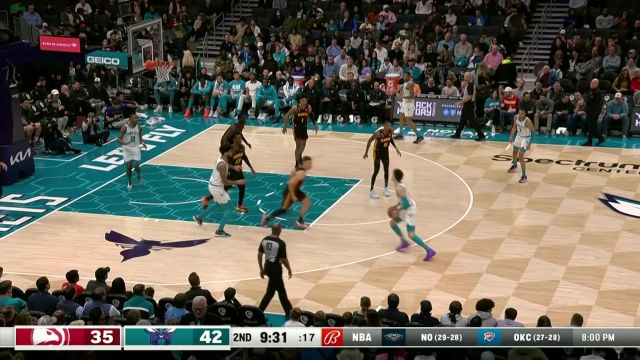 【2023年02月14日 老鹰vs黄蜂集锦】拉开麒麟弓百步穿杨！三球丝滑连招三分正中靶心