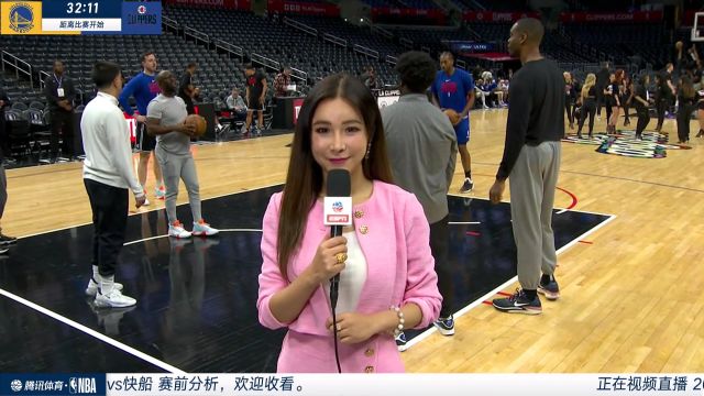 【2023年02月15日 勇士vs快船集锦】周玲安现场报道：库里依旧归期未快船队张开双臂迎接海兰德