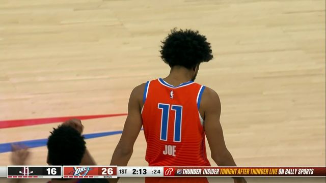 【2023年02月16日】NBA常规赛：火箭vs雷霆第1节英文原声回放