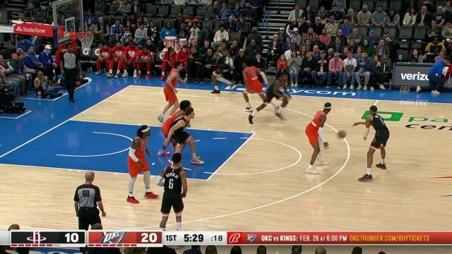 【2023年02月16日 火箭vs雷霆集锦】泰特掀翻杰威突破上篮 史密斯外线三分架炮精准制导