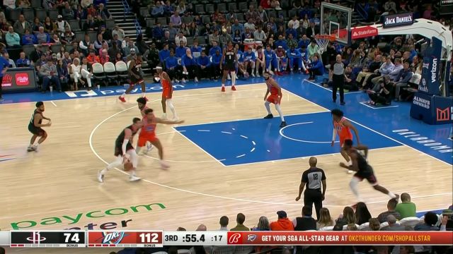 【2023年02月16日】NBA常规赛：火箭vs雷霆第3节英文原声回放