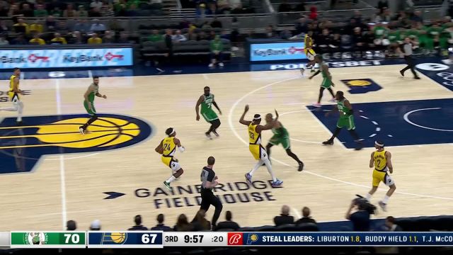 【2023年02月24日 凯尔特人vs步行者集锦】竟然没人防？希尔德闲庭信步单手劈扣