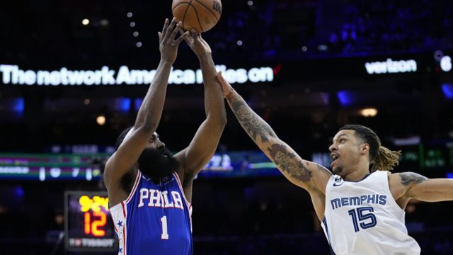 【2023年02月24日 灰熊vs76人集锦】里程碑！哈登总得分超越76人名宿艾弗森 升至历史第26位