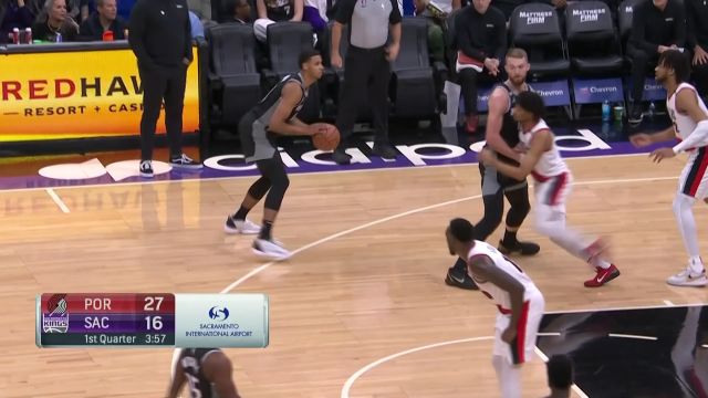 【2023年02月24日 开拓者vs国王集锦】手感来的很及时！默里外线干拔三分一发入魂