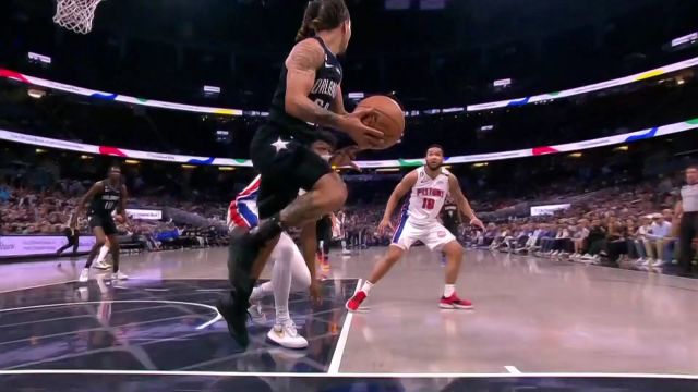 【2023年02月24日 活塞vs魔术集锦】看我画个飞人logo！大瓦格纳单手劈扣势大力沉