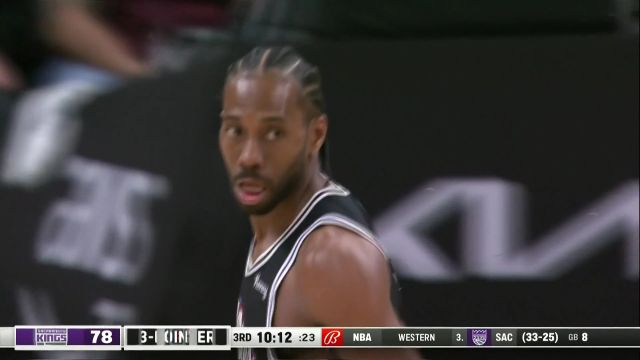 【2023年02月25日 国王vs快船集锦】已开启杀戮模式！伦纳德弹无虚发八中八单节独揽21分