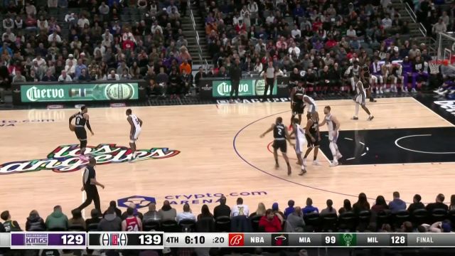 【2023年02月25日 国王vs快船集锦】末节到我表演了！乔治无视犯规横撤步干拔命中