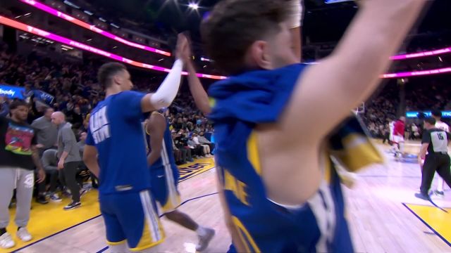 【2023年02月25日 火箭vs勇士集锦】虽迟但到！普尔标志性半场压哨如约而至