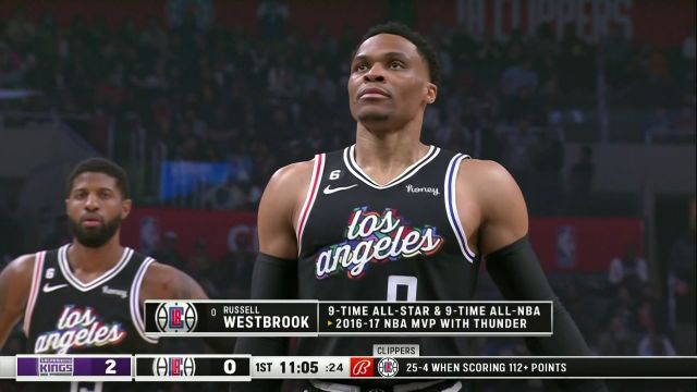 【2023年02月25日 国王vs快船集锦】新的开始！威少开局突破造杀伤两罚两中拿到快船生涯首分