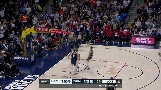 【2023年02月27日 快船vs掘金集锦】该结束了！约基奇仙人指路布朗心领神会扣篮锁定胜局