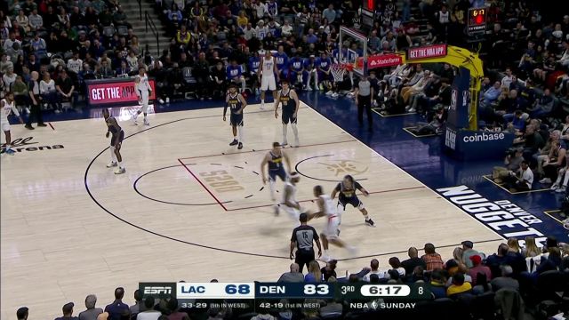 【2023年02月27日 快船vs掘金集锦】见招拆招！小卡外线假动作晃飞防守打成3+1