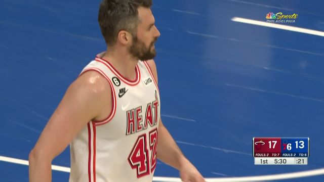 【2023年02月28日 热火vs76人集锦】绝活儿来了！乐福招牌长传直塞助希罗快攻暴扣