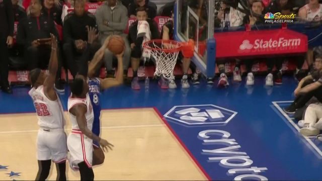 【2023年02月28日 热火vs76人集锦】每一次传球都那么恰到好处！费城闪击快攻打成2+1