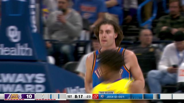 【2023年03月02日 湖人vs雷霆集锦】多点开花 雷霆连续命中三记三分顺势反超比分