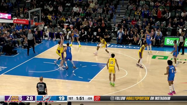 【2023年03月02日 湖人vs雷霆集锦】特雷曼眼观六路送妙传 威廉姆斯外线出手正中靶心