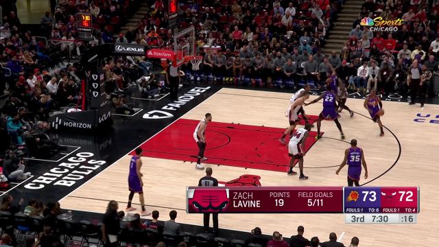 【2023年03月04日 太阳vs公牛集锦】终于等到你！保罗中距离出手命中本场首球