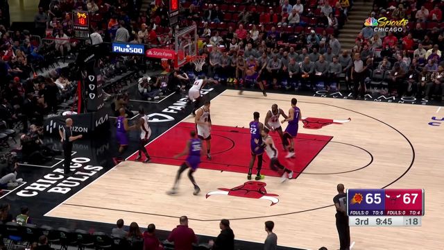 【2023年03月04日 太阳vs公牛集锦】死神镰刀挥舞！KD内突外投连砍7分