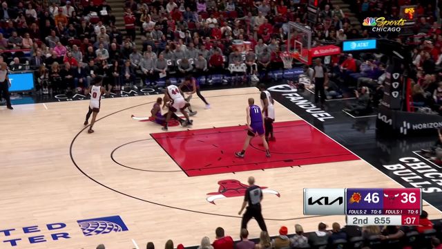 【2023年03月04日 太阳vs公牛集锦】杜兰特倒地抢球 贝兹利不负众望挂筐暴扣