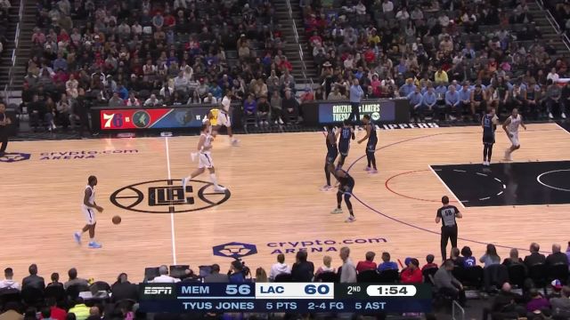 【2023年03月06日】灰熊vs快船第2节英文原声回放