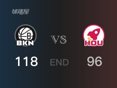 篮网vs火箭战况：J-格林25分难阻火箭败给篮网