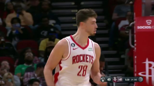 【2023年03月08日 篮网vs火箭集锦】假动作晃开防守 申京极致转身精妙绝伦