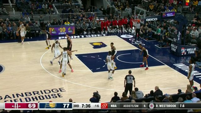 【2023年03月10日 火箭vs步行者集锦】就你会盖帽？申京镇守篮下大帽扇飞特纳