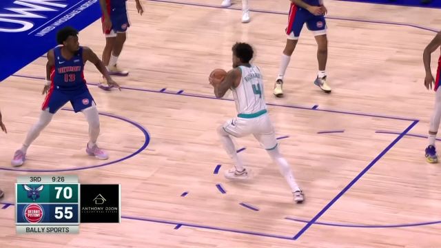 【2023年03月10日 黄蜂vs活塞集锦】视防守如无物！罗齐尔假突回传理查兹挑篮命中