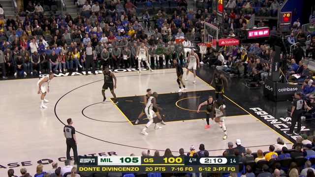 【2023年03月12日 雄鹿vs勇士集锦】这个球馆是不是有什么加成？英格尔斯两记三分撕裂防线