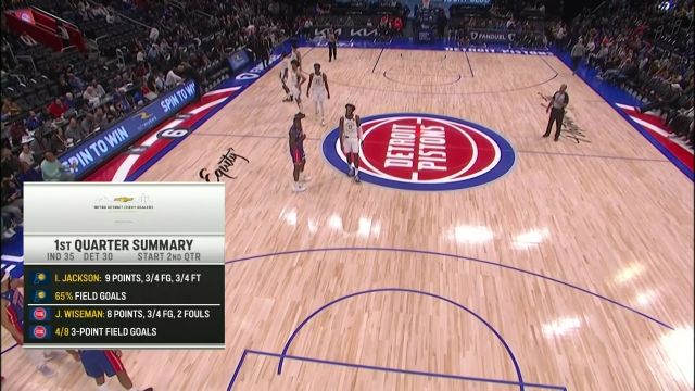 【2023年03月12日】步行者vs活塞第2节英文原声回放