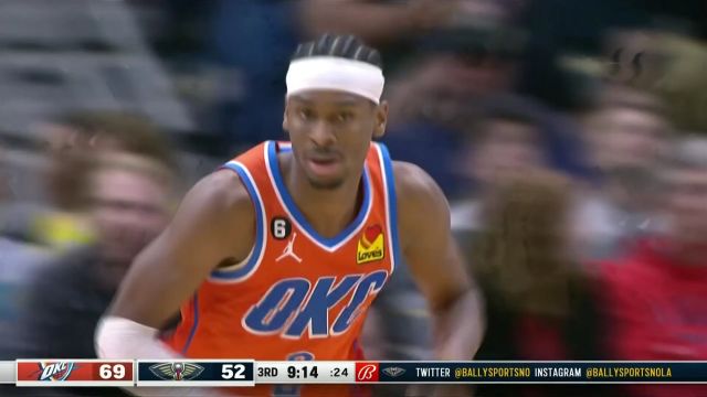 【2023年03月12日 雷霆vs鹈鹕集锦】抓住失误推反击 亚历山大眼疾手快救球双臂暴扣挂筐