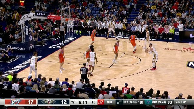 【2023年03月12日 雷霆vs鹈鹕集锦】手感来的很及时！瓦兰弧顶淡定三分一箭穿心