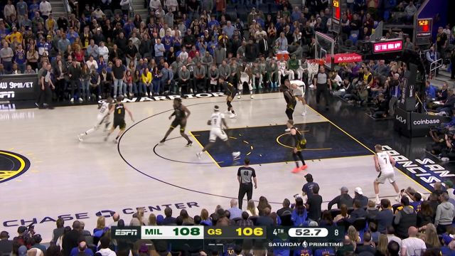 【2023年03月12日 雄鹿vs勇士集锦】要进就进关键球！库里最后时刻连得11分